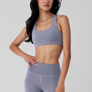 ALO Airlift Advantage Racerback Bra - Fog